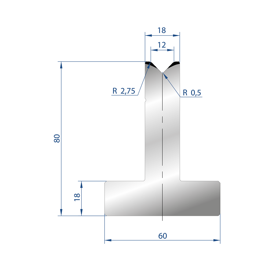 3015 – T MATRIZEN H=80mm 88°
