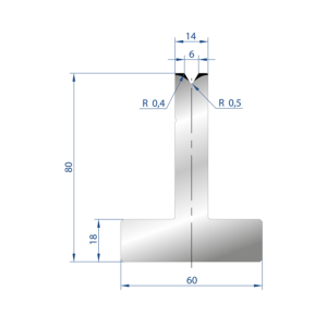 3019 – T MATRIZEN H=80mm 60°
