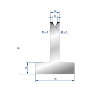 3020 – T MATRIZEN H=80mm 60°