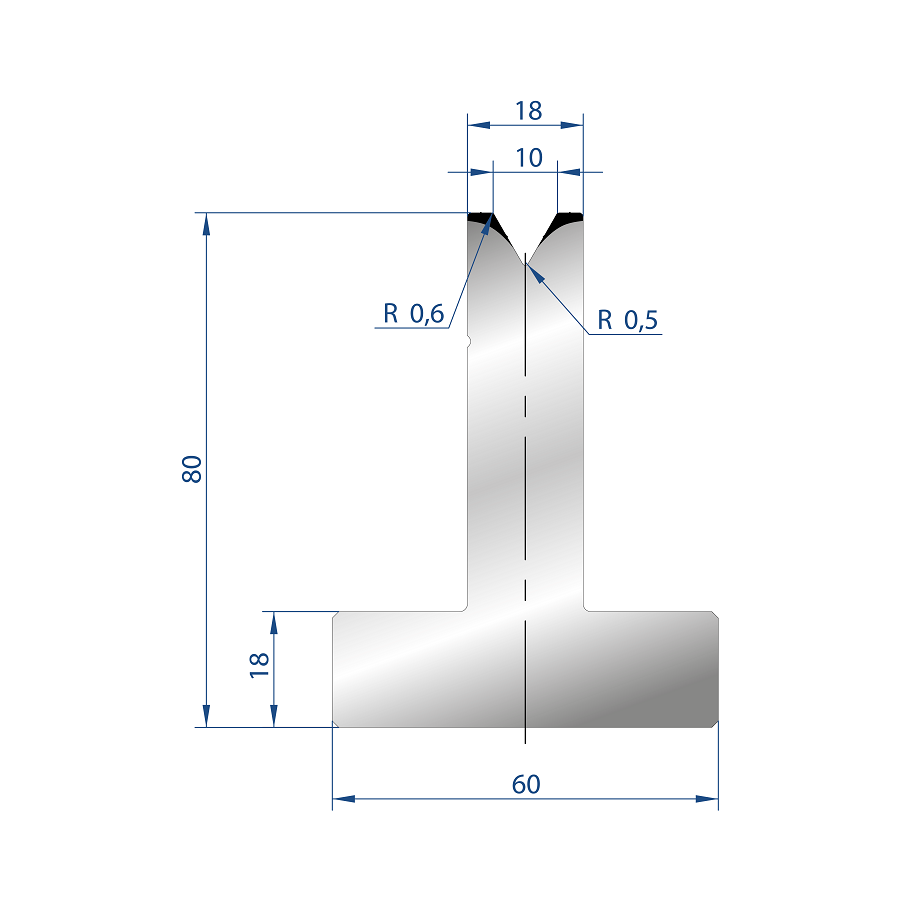 3021 – T MATRIZEN H=80mm 60°