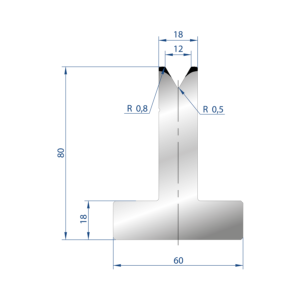 3022 – T MATRIZEN H=80mm 60°