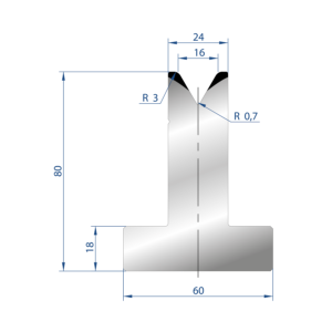 3023 – T MATRIZEN H=80mm 60°