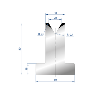 3024 – T MATRIZEN H=80mm 60°