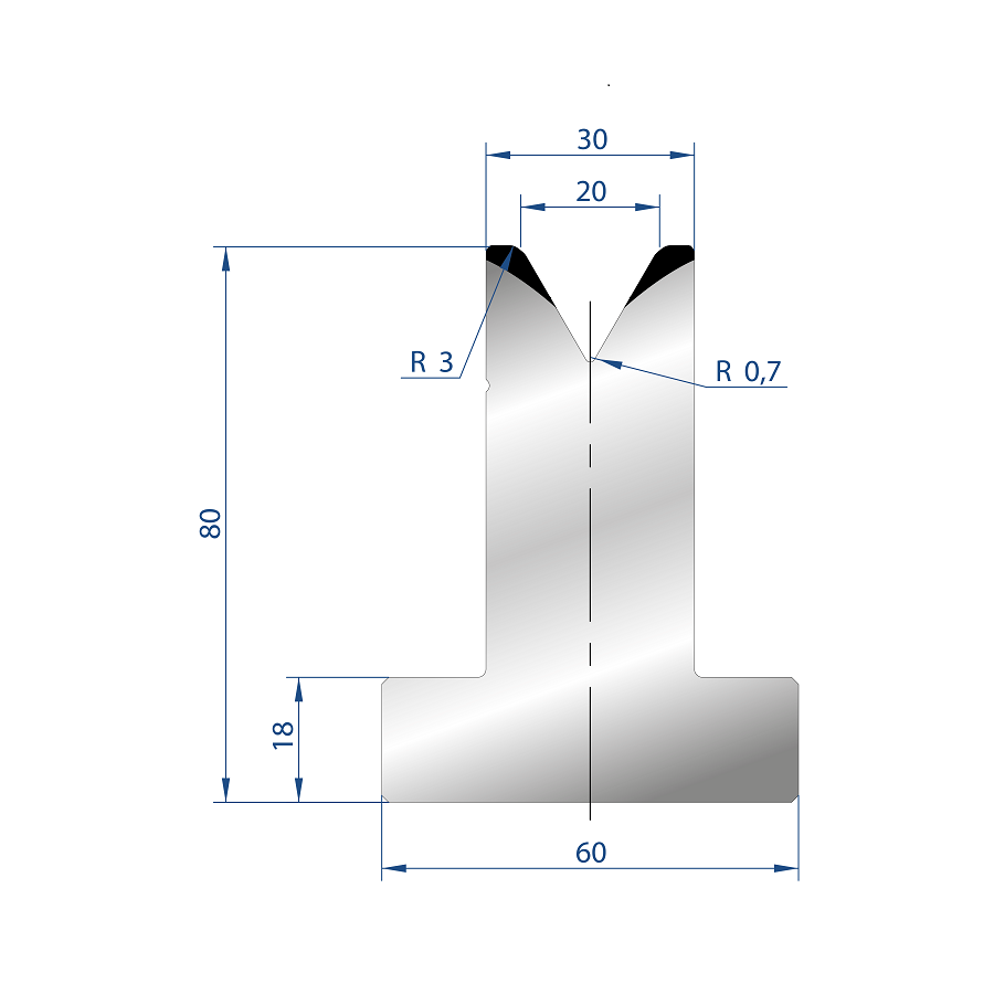 3024 – T MATRIZEN H=80mm 60°