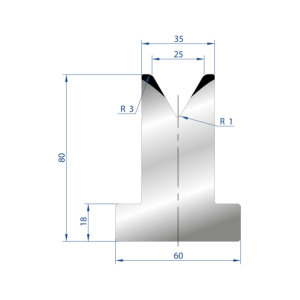 3025 – T MATRIZEN H=80mm 60°