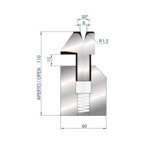 3041 - FEDERGELAGERTE ZUDRÜCKMATRIZE 30°