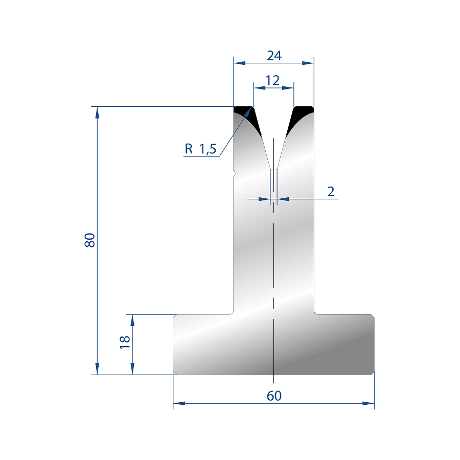 3045 – T MATRIZEN H=80mm 30°