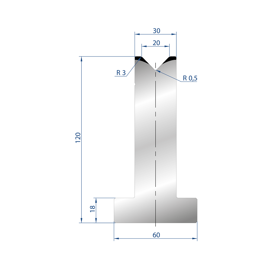 3057 – T MATRIZEN H=120mm 88°