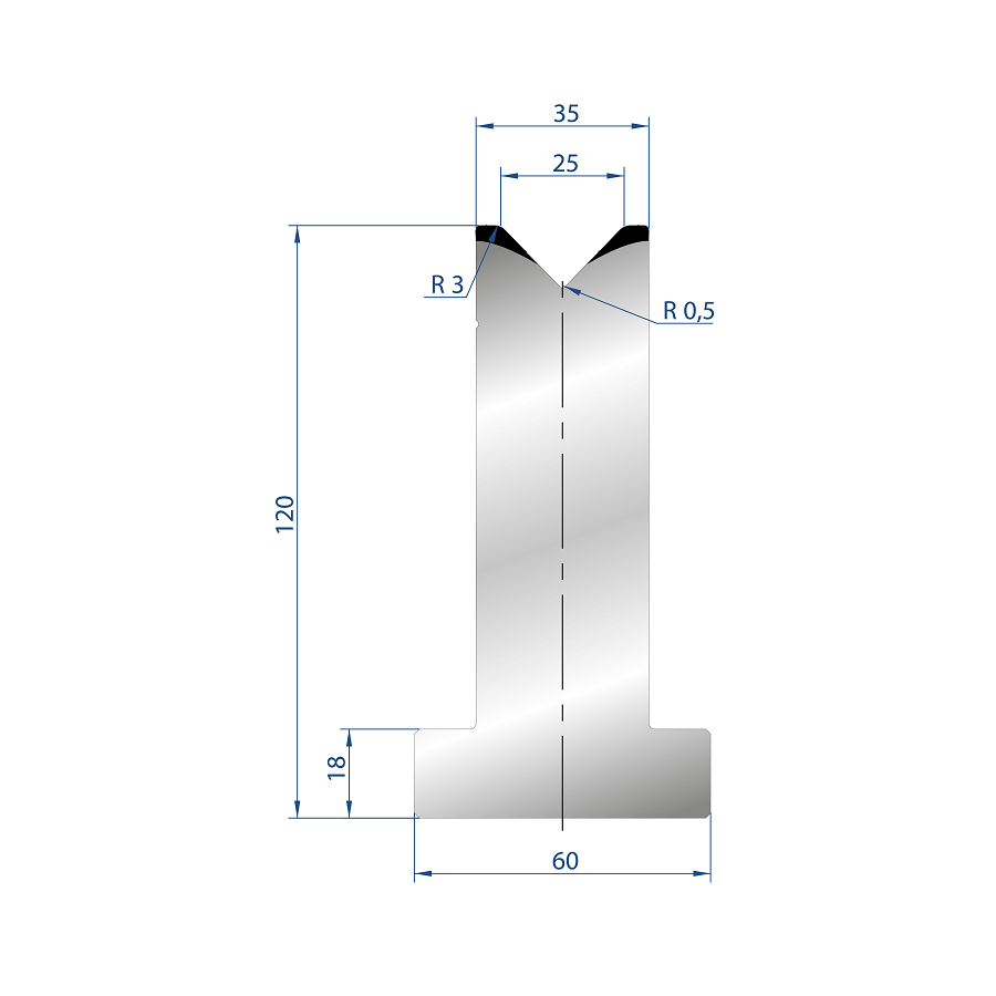 3058 – T MATRIZEN H=120mm 88°