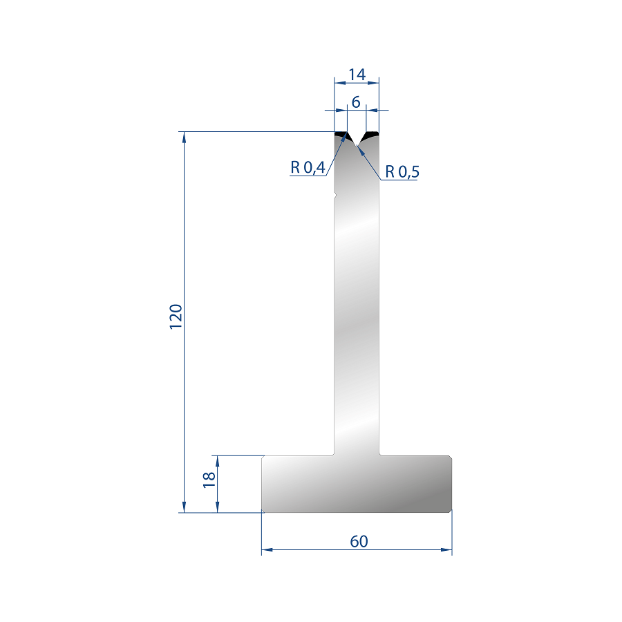 3059 – T MATRIZEN H=120mm 60°