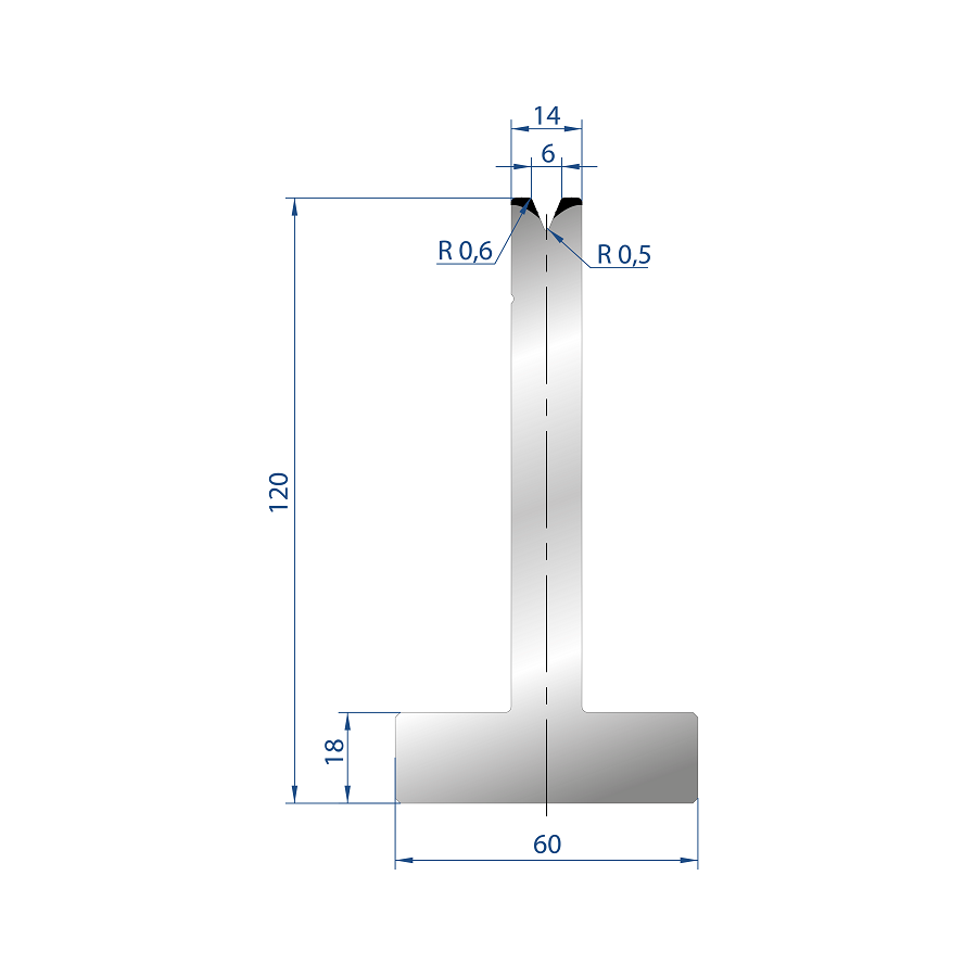 3066 – T MATRIZEN H=120mm 45°