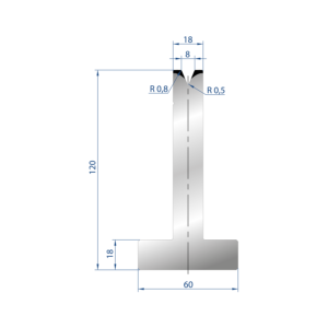 3067 – T MATRIZEN H=120mm 45°