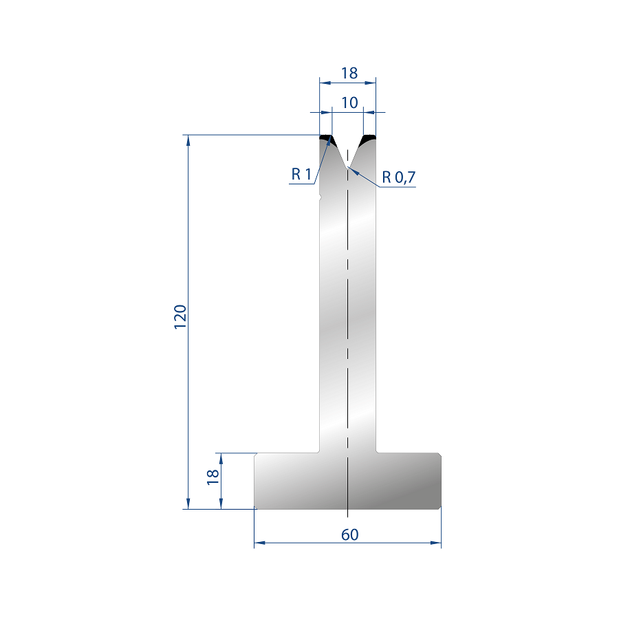 3068 – T MATRIZEN H=120mm 45°
