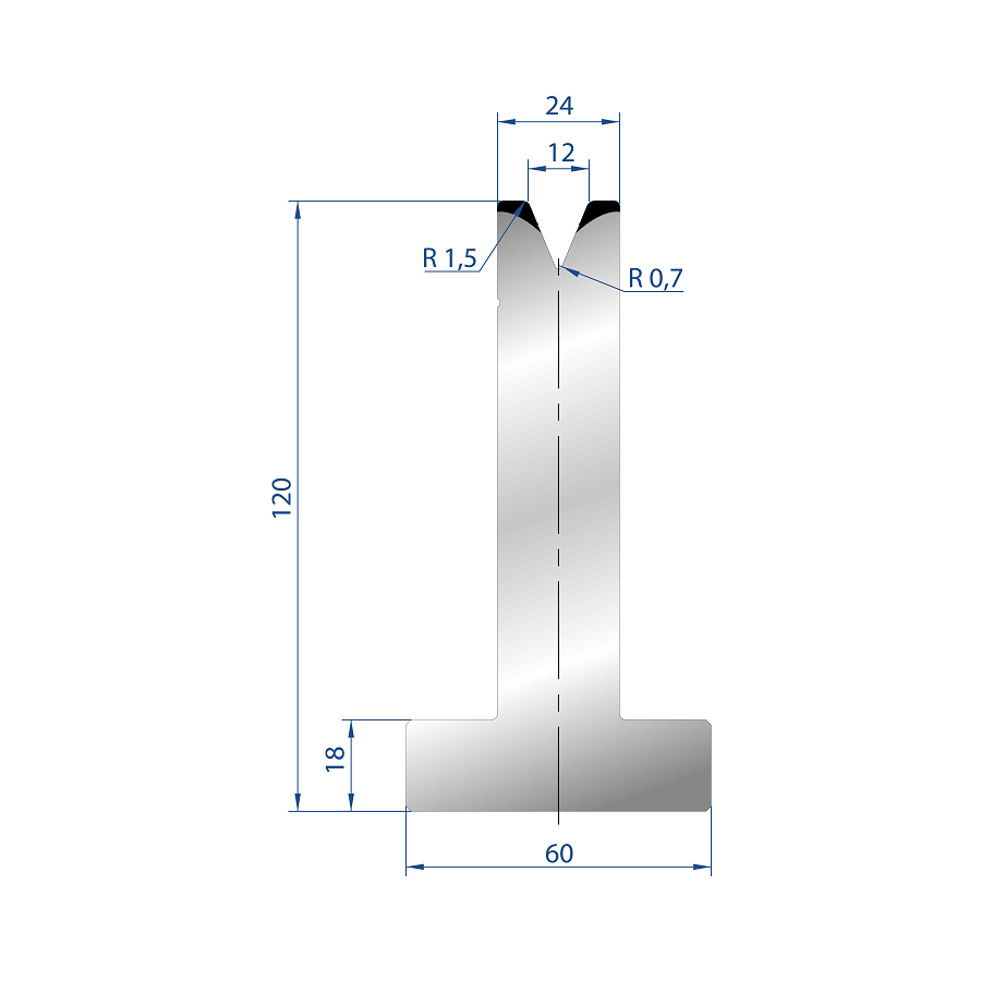 3069 – T MATRIZEN H=120mm 45°