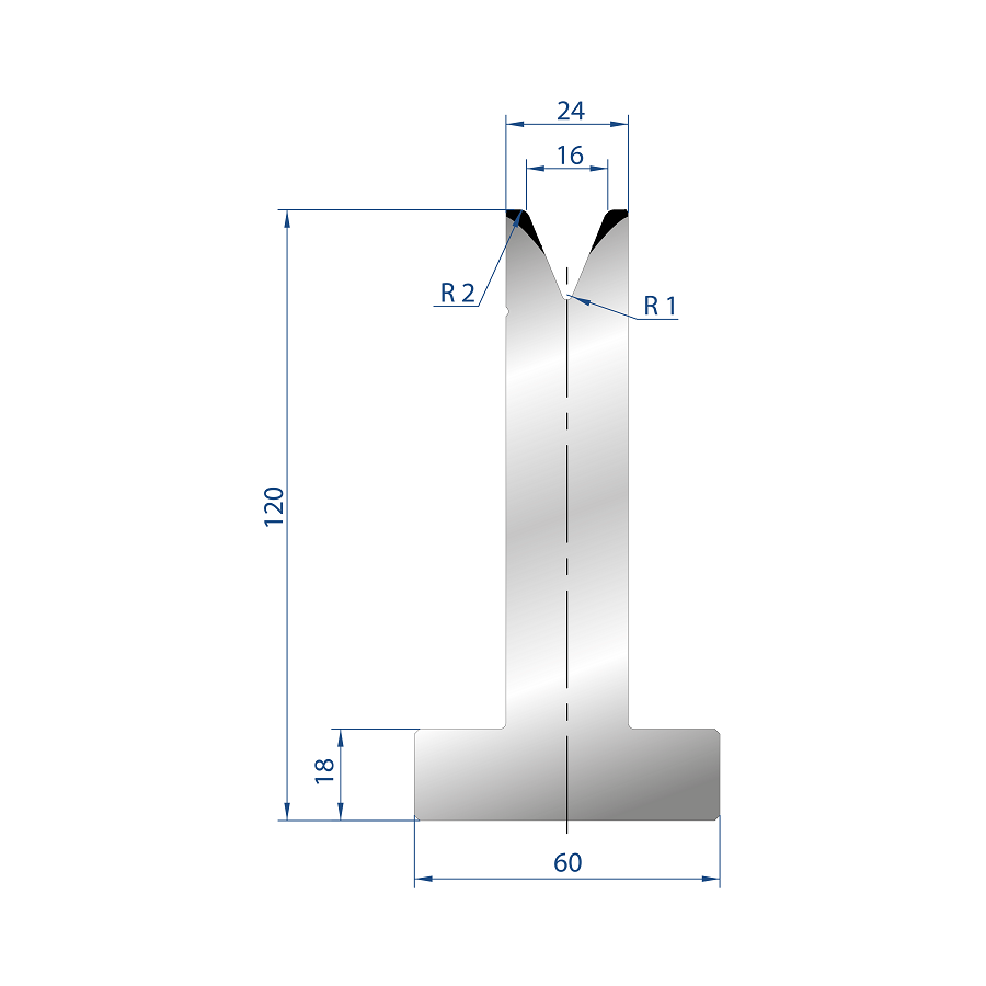 3070 – T MATRIZEN H=120mm 45°
