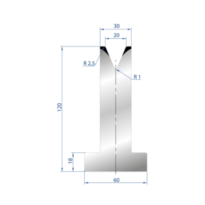 3071 – T MATRIZEN H=120mm 45°