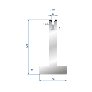 3074 – T MATRIZEN H=120mm 30°