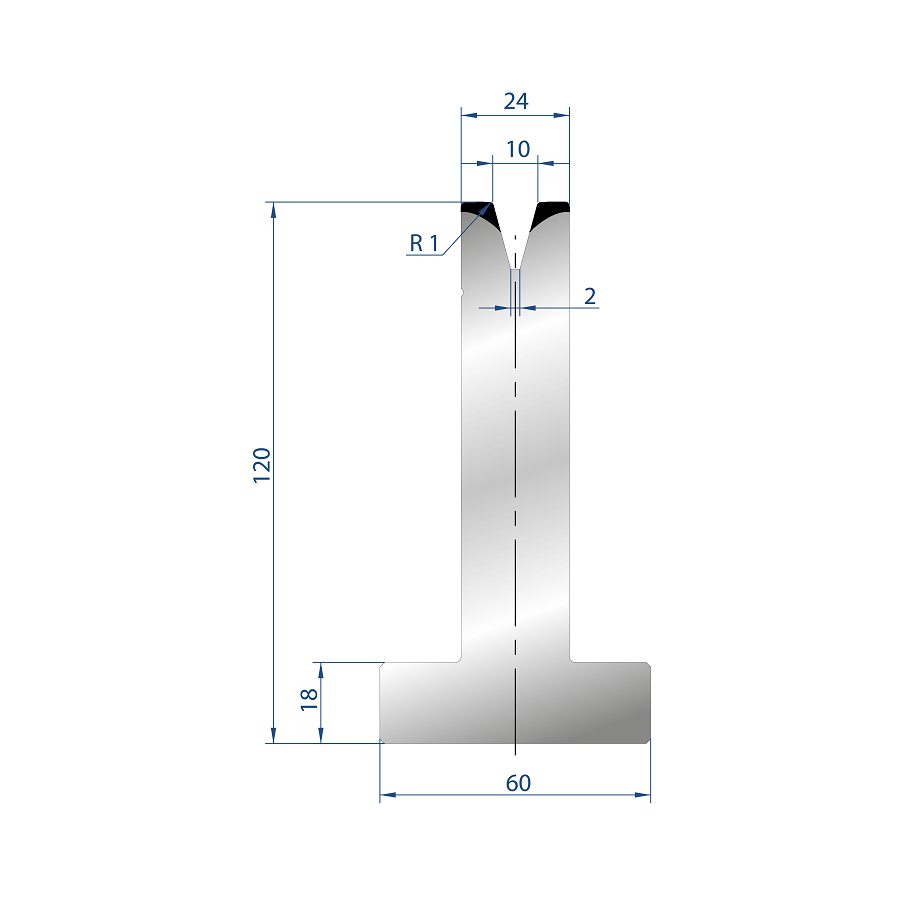 3075 – T MATRIZEN H=120mm 30°