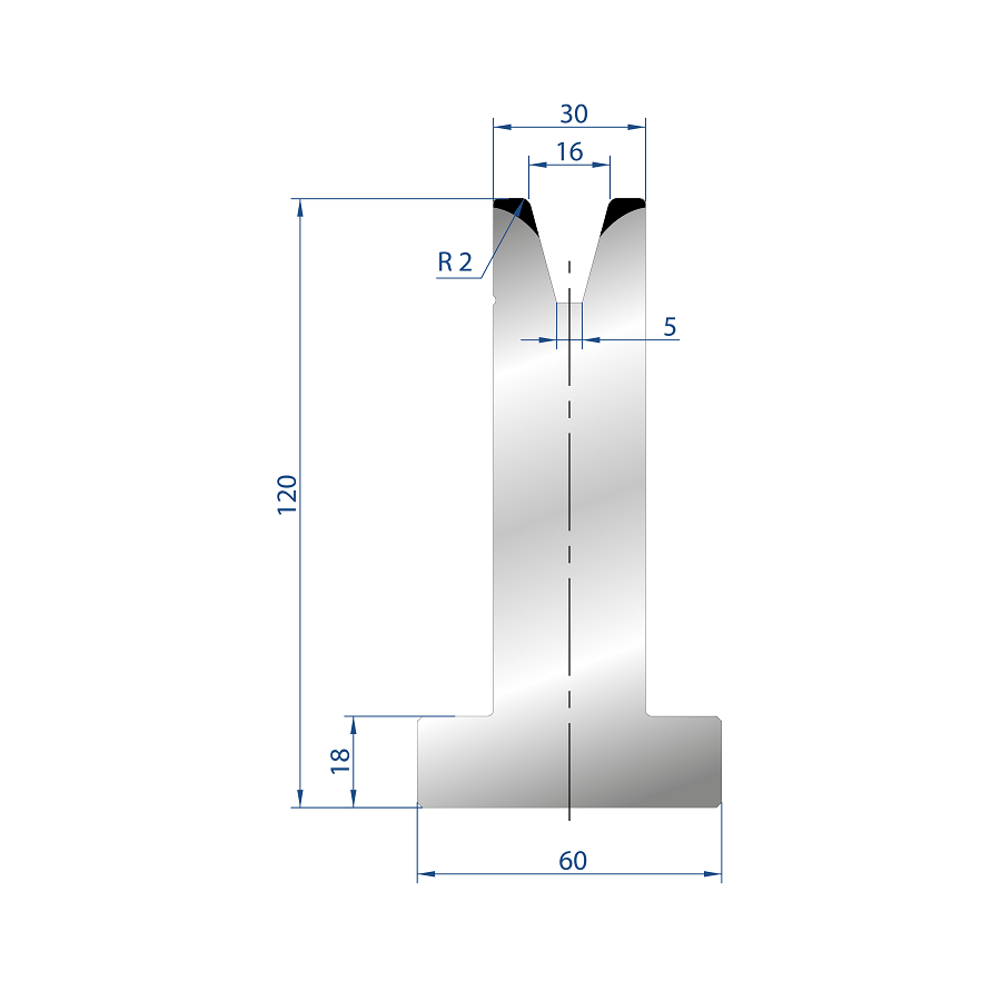 3077 – T MATRIZEN H=120mm 30°