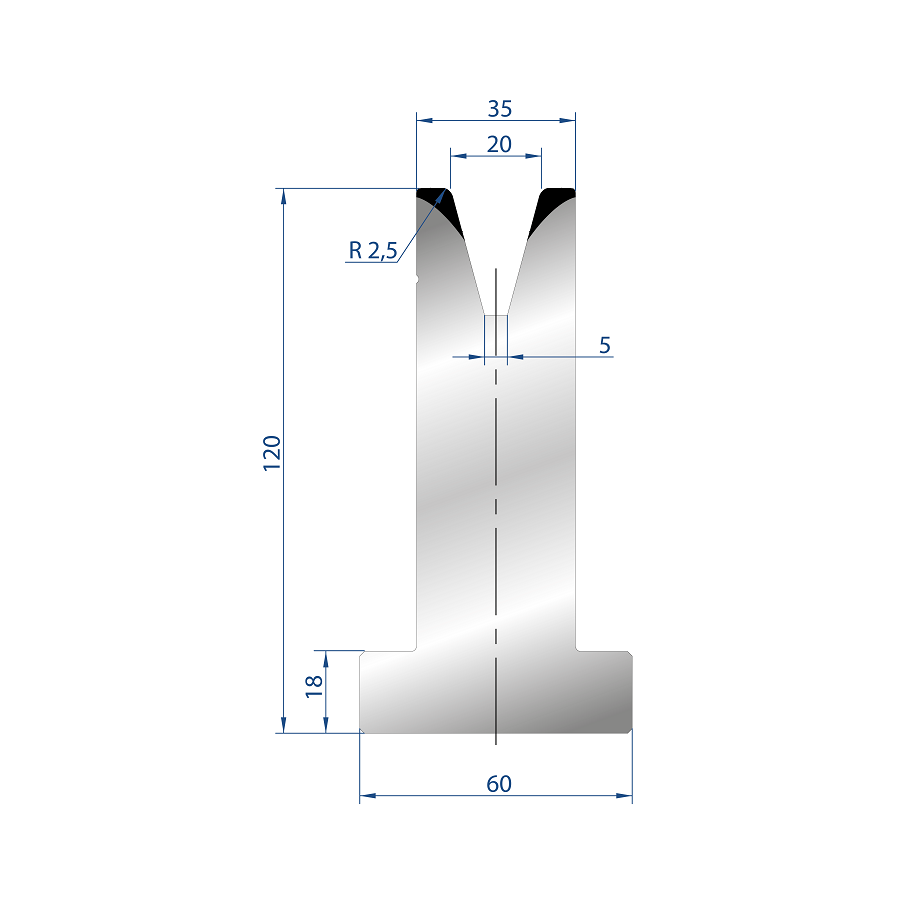 3078 – T MATRIZEN H=120mm 30°