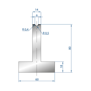 3086 – T MATRIZEN H=80mm 85°