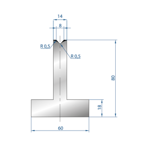 3087 – T MATRIZEN H=80mm 85°