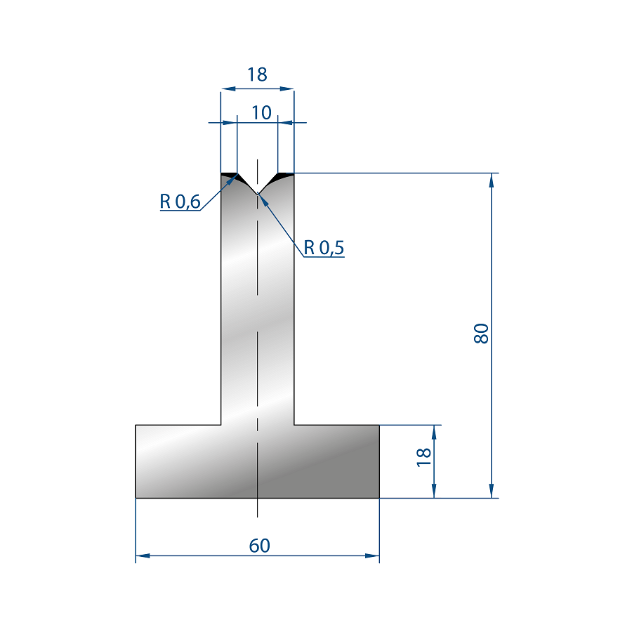 3088 – T MATRIZEN H=80mm 85°