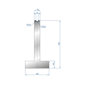 3093 – T MATRIZEN H=120mm 85°