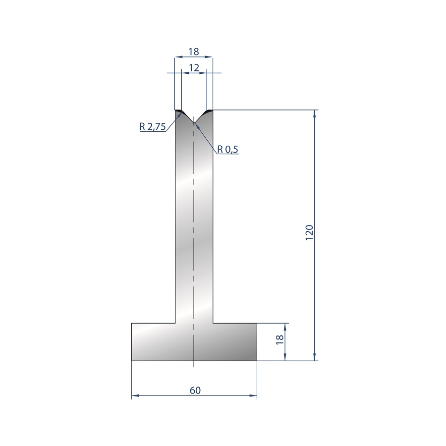 3096 – T MATRIZEN H=120mm 85°