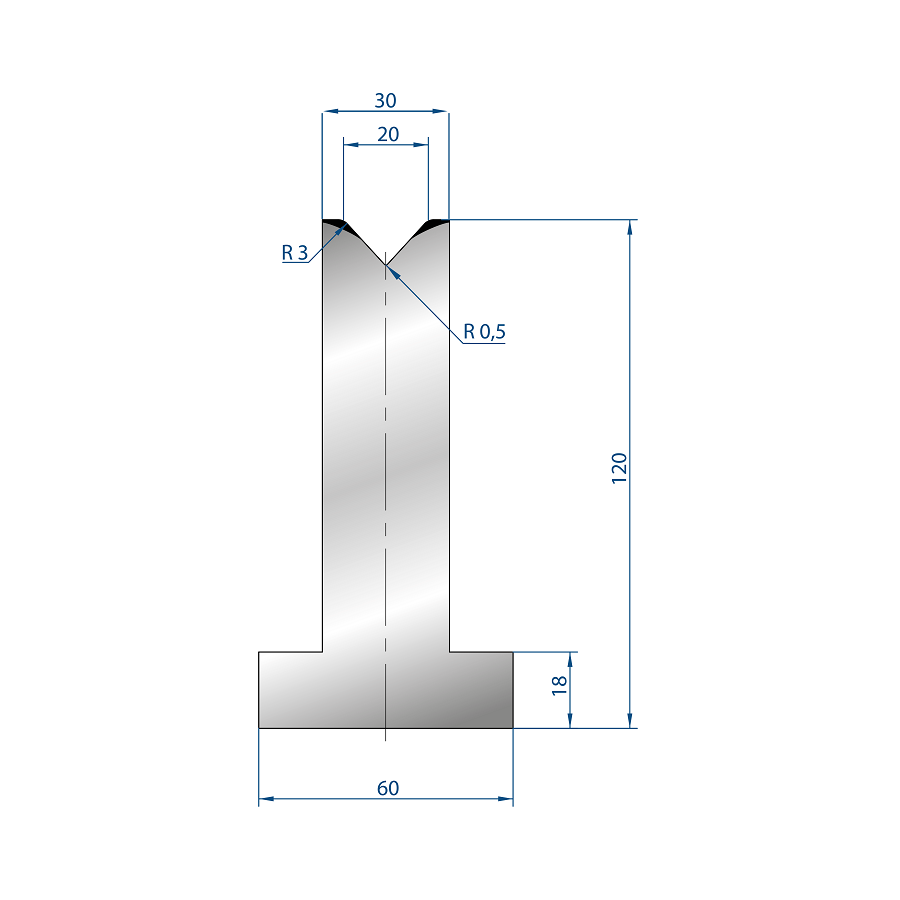 3098 – T MATRIZEN H=120mm 85°