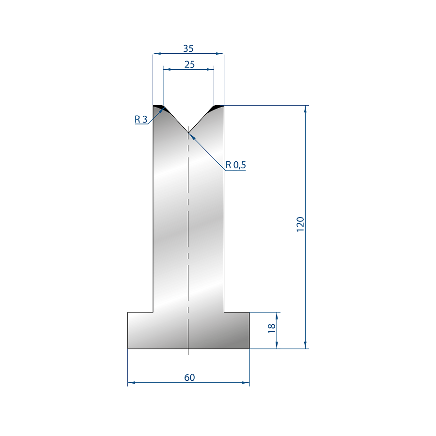 3099 – T MATRIZEN H=120mm 85°