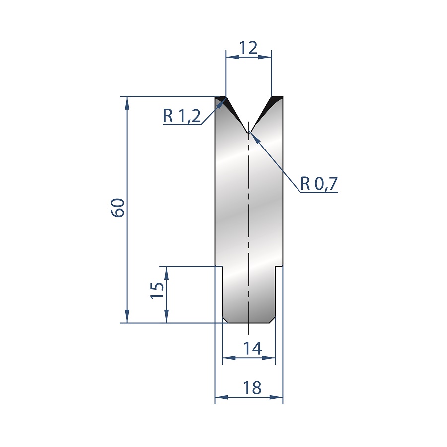 3196 - 1 V ZENTRISCHE MATRIZEN 60°