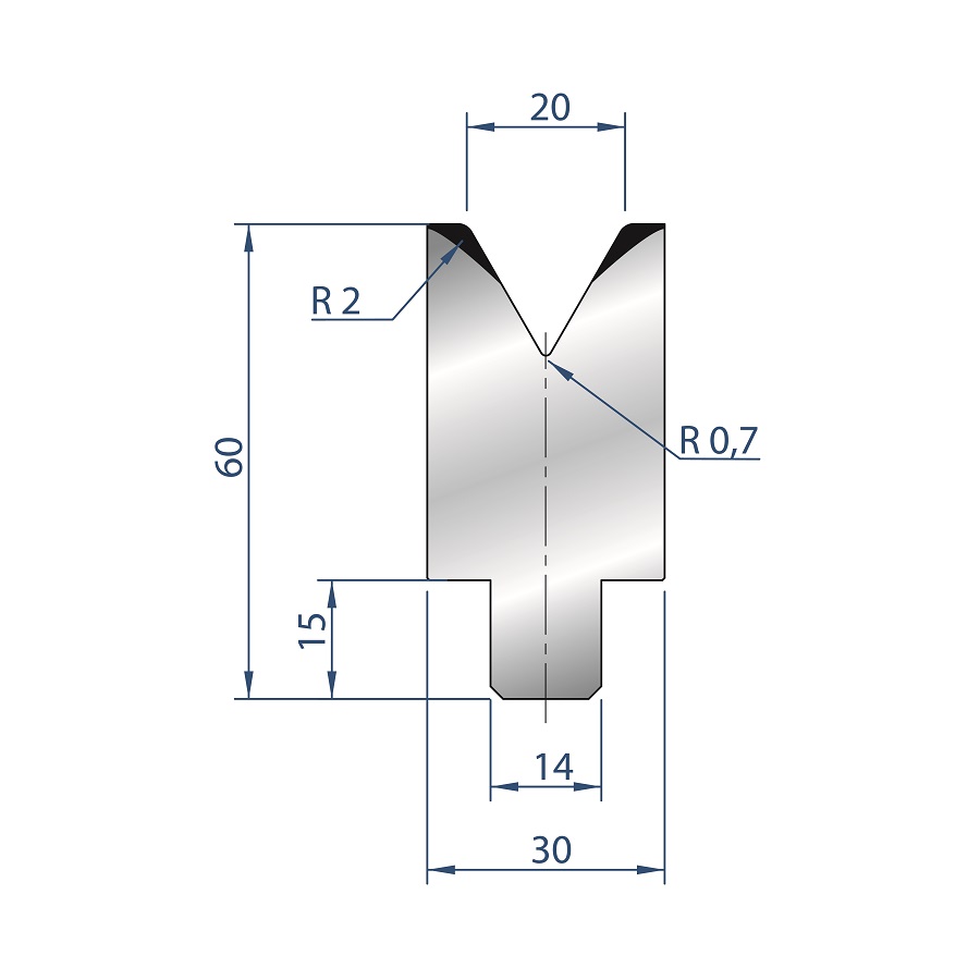 3198 - 1 V ZENTRISCHE MATRIZEN 60°