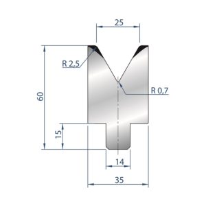 3199 -1 V ZENTRISCHE MATRIZEN 60°